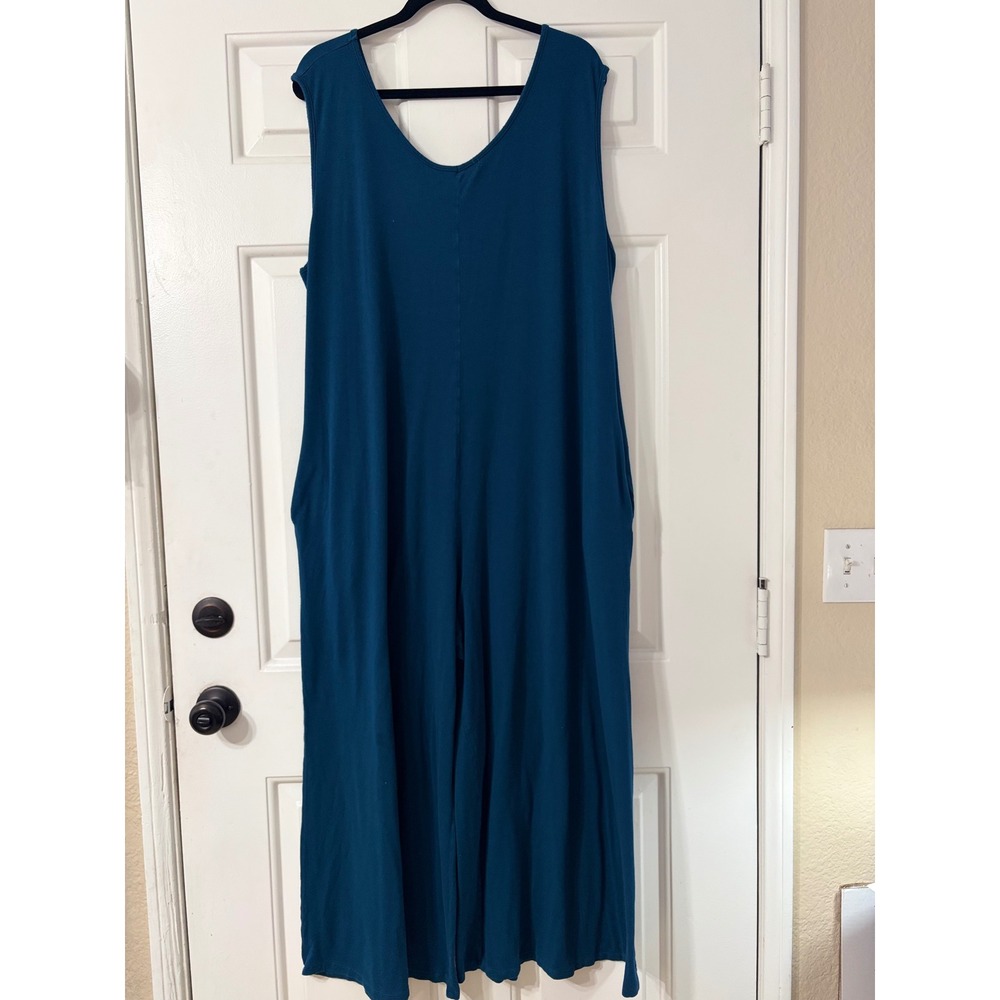 LuLaRoe | Sleeveless Wide Leg Jumpsuit with Pockets | 2XL || Teal|